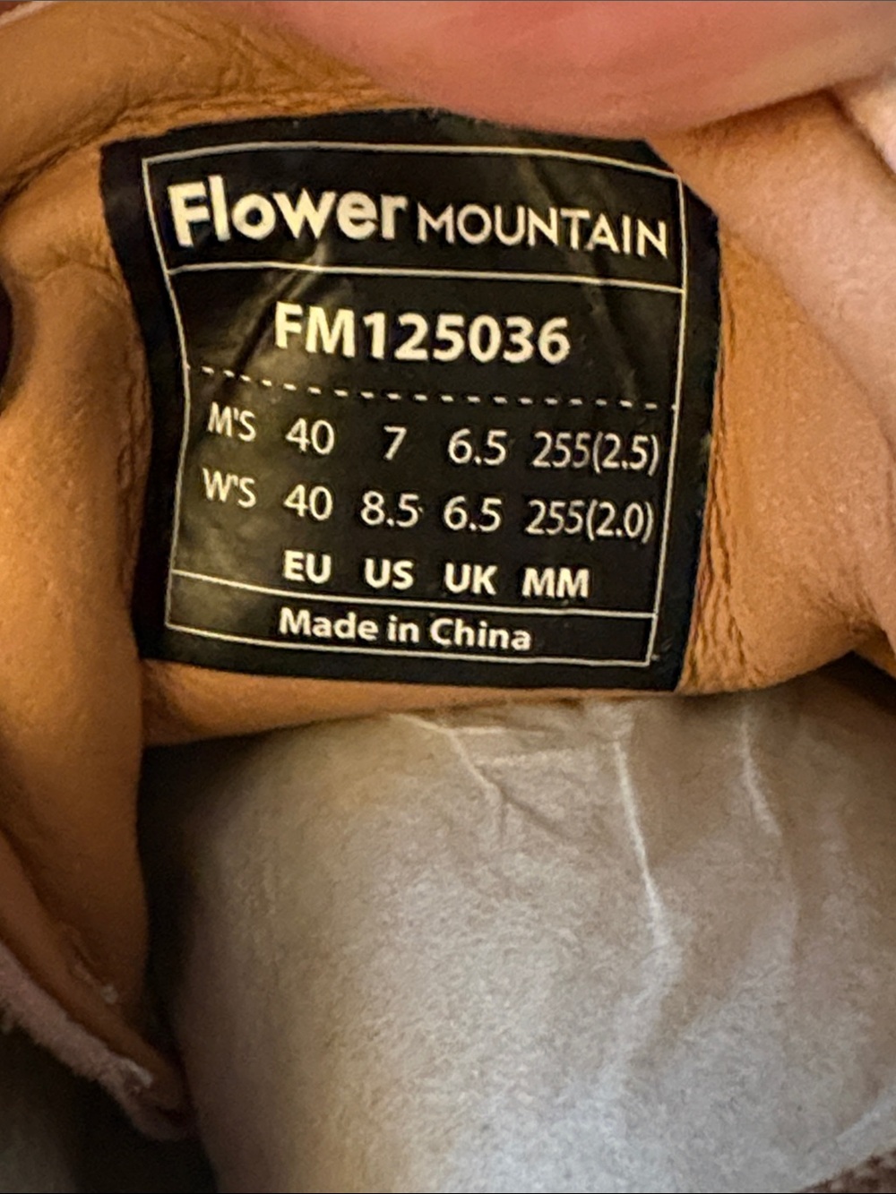 NWT Flower Mountain Yamabushi Sneaker in Cognac-Taupe-Pink - Picture 13 of 16
